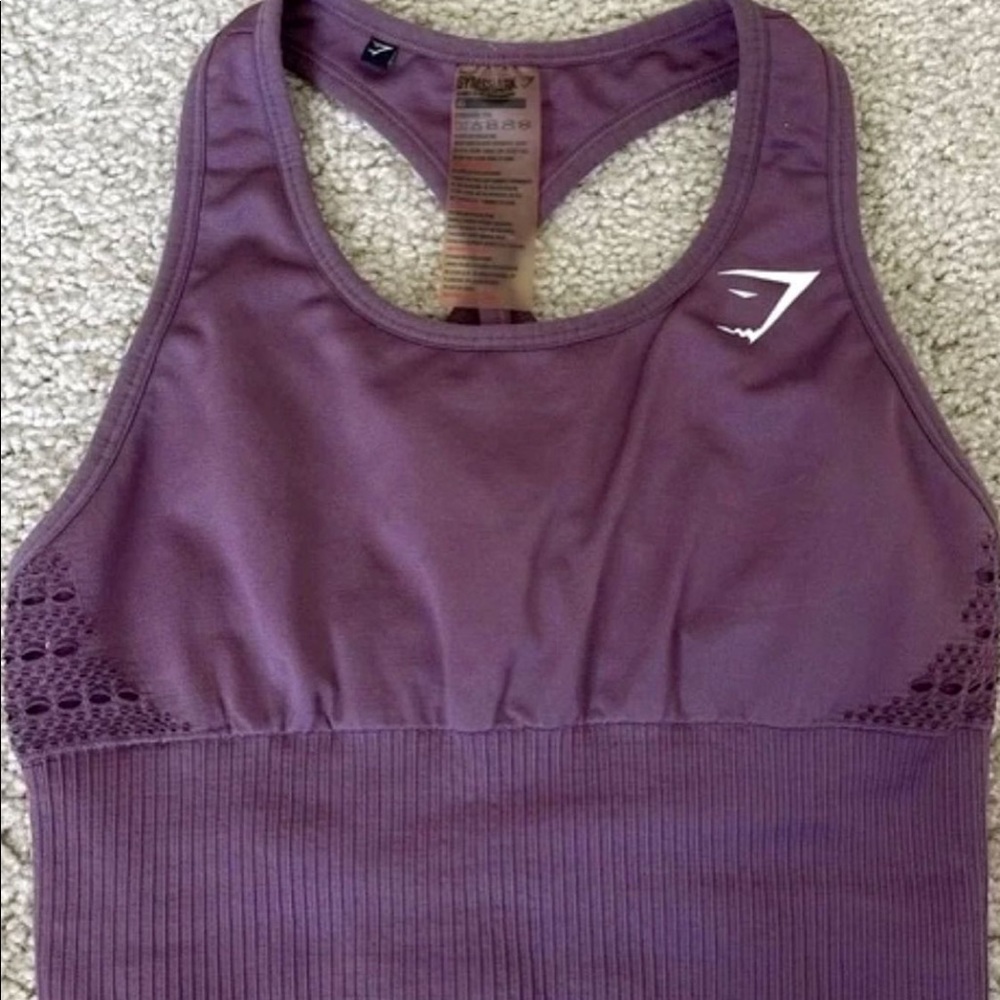 Gymshark seamless purple workout top/bra!